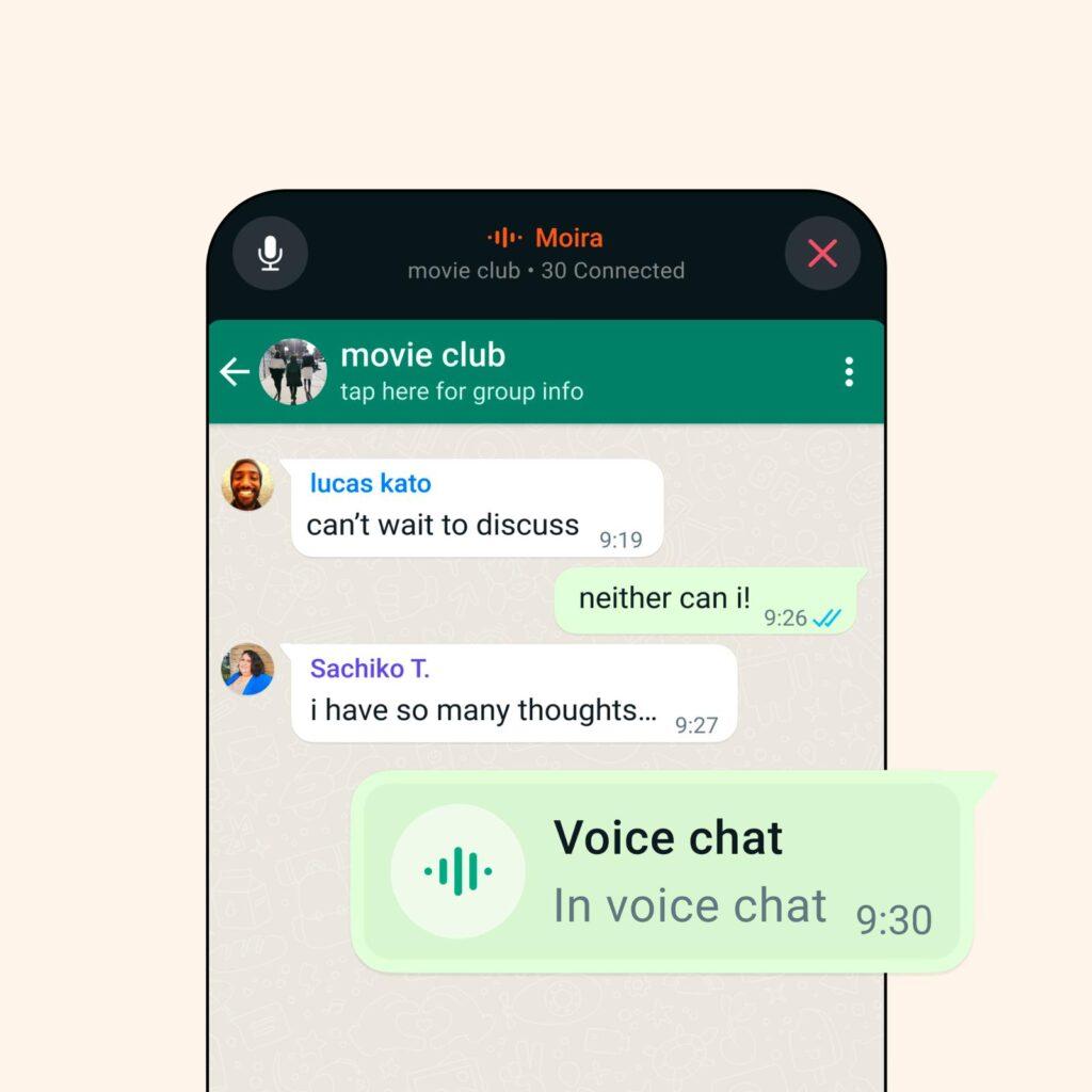 WhatsApp's voice chat