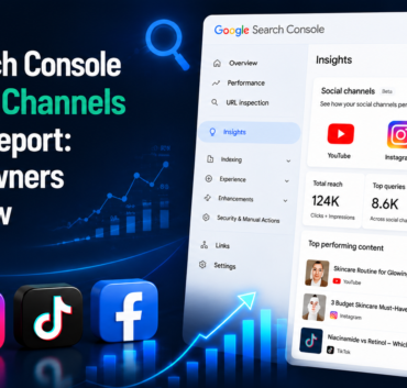 google search concole adds social channels